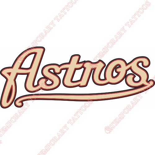 Houston Astros Customize Temporary Tattoos Stickers NO.1608